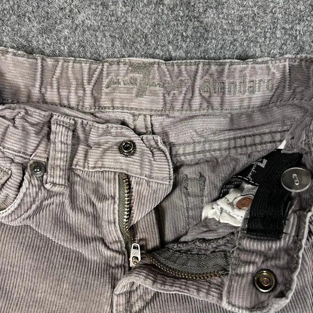 Seven For All‎ Mankind Standard Corduroy Kids 7 Gray 100% Cotton